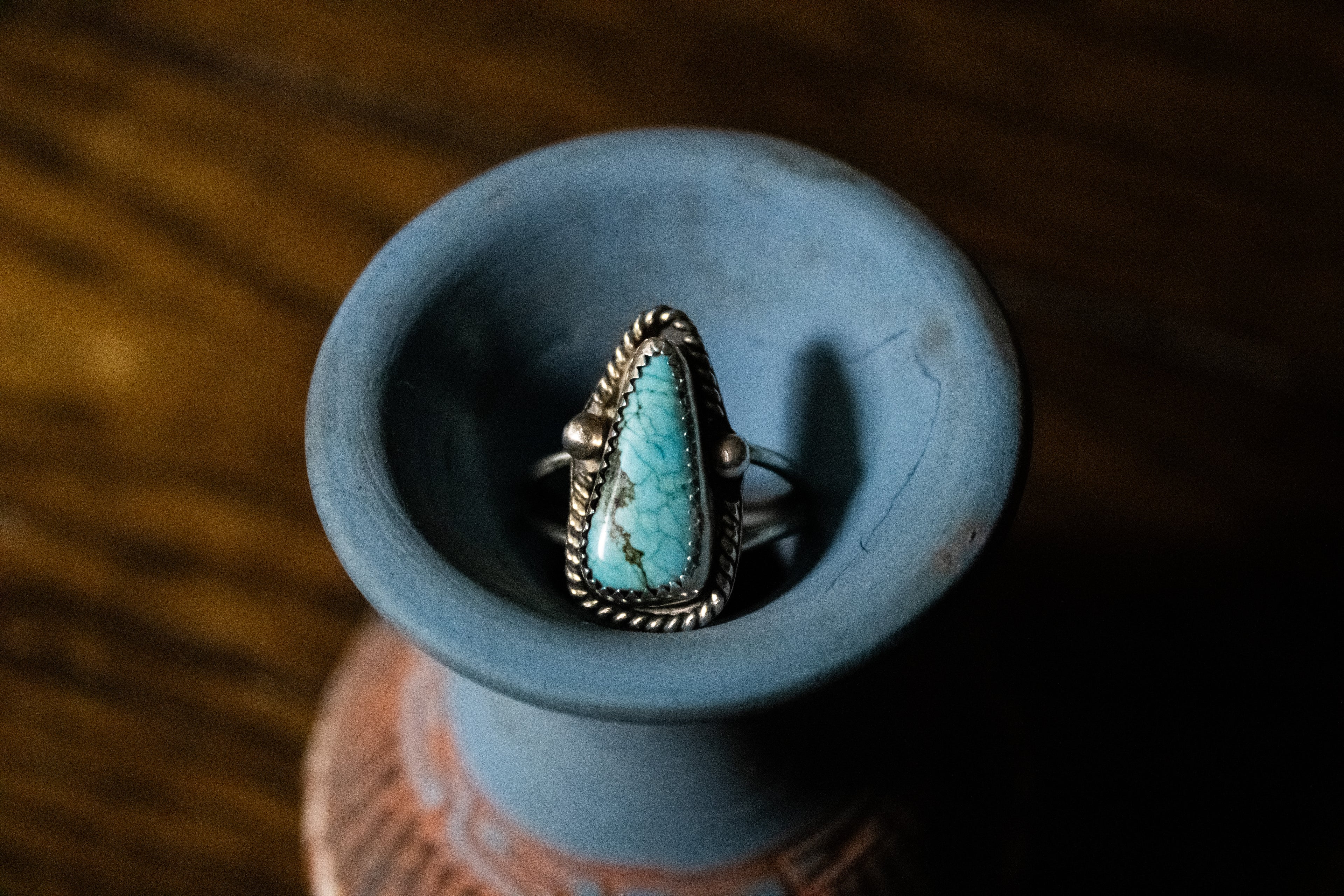 Turqoise Triangle Ring